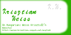 krisztian weiss business card